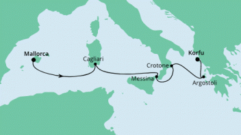 Von Mallorca nach Korfu mit AIDAmira